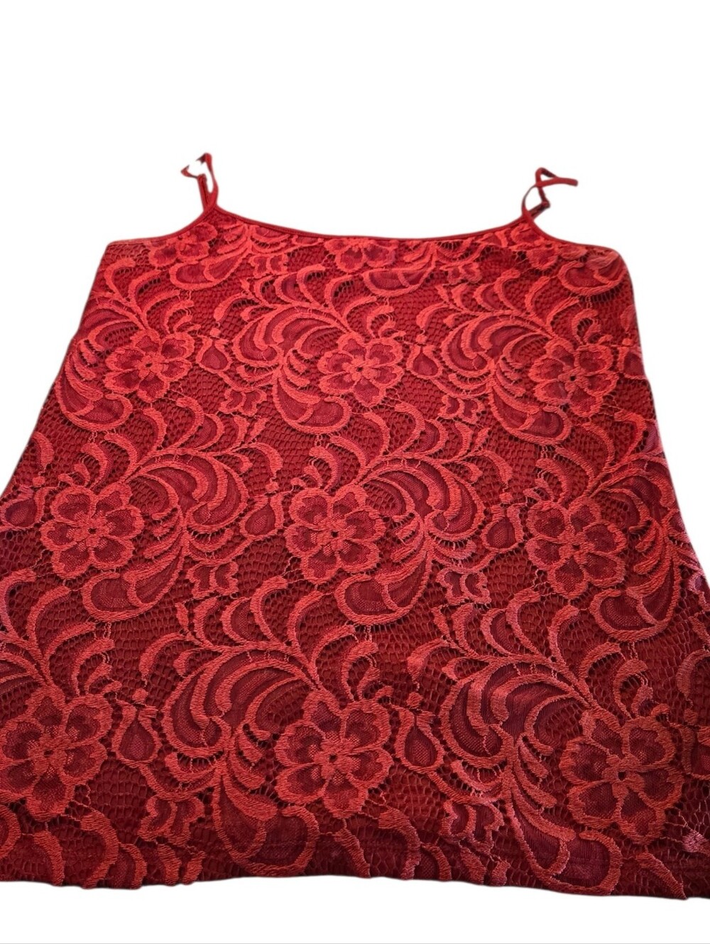 Ann Taylor Burgundy Lace Camisole Tank Top Size Large